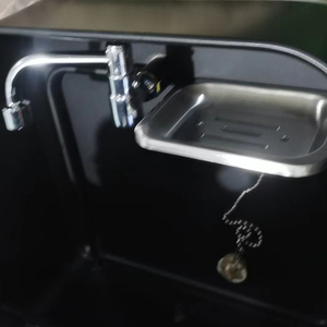 GUANGRUN GR-595B Lavabo Plegable de Acero Inoxidable SUS304 con Grifo Negro y Desagüe para Yates, Baños Públicos y Accesorios para Autocaravanas - Product Image 3
