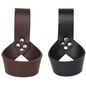 Étui de ceinture pour épée médiévale en cuir PU de haute qualité, équipement de cosplay de chevalier LARP, accessoire de guerrier réglable et durable, rétro - Product Image 2