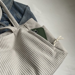 2025 transfrontalier femme velours <span class=keywords><strong>sac</strong></span> à bandoulière velours côtelé <span class=keywords><strong>sac</strong></span> fourre-tout Simple couleur unie grande capacité femme sacs à <span class=keywords><strong>main</strong></span> - Product Image 5