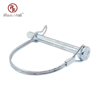 Goupille de sécurité en acier au carbone zingué avec ressort en forme de D pour remorque, machinerie et quincaillerie de portail