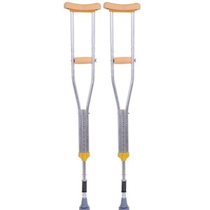 Aluminum Alloy Underarm Crutches With Shock Absorbing Springs And Rubber Tips For Medical Use - Product Image 3