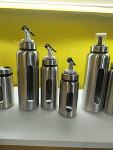 <strong>Wholesale</strong> <strong>Stainless</strong> <strong>Steel</strong> Clear Food Storage Jars Airtight Lids Kitchen Cereal Rice Beans Dispenser - Product Image 2