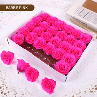 Vente chaude 30 pièces/boîte coloré fleur artificielle paillettes fleurs perpétuelles têtes de Rose fête de mariage boîte-cadeau décoration