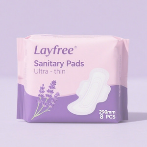 Serviettes hygiéniques jetables en coton biologique pour femmes, biodégradables, super absorbantes, avec ailettes, vente en gros OEM - Product Image 1