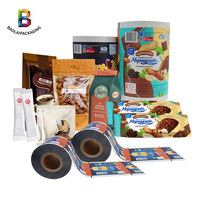 Rouleau de film plastique pour emballage alimentaire avec impression personnalisée Film PET + VMPET + PE en rouleau 6cms emballages de copeaux