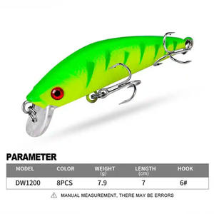 Strumento di esca rigida bionica all'aperto 7CM <span class=keywords><strong>occhi</strong></span> 3D gancio di plastica interno <span class=keywords><strong>palla</strong></span> fiume fiume fiume pesca pesciolino che affonda esca - Product Image 5