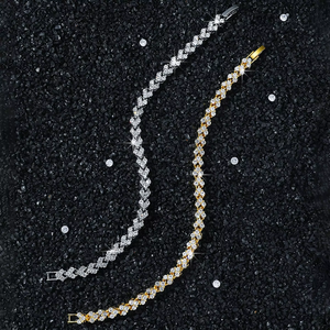 Pulsera de Cadena de 6mm con Diseño de Corazón Entrelazado Estilo Hip Hop para Hombre, Collar Lijing de Moda Tanjing - Product Image 2