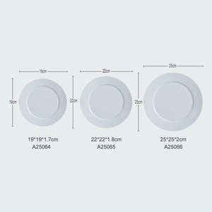 Piring Nasi Bulat Porselen WEIYE, Piring Makan Putih, Piring Prasmanan Keramik Bulat untuk Hotel, Piring Oven Porselen Putih - Product Image 6