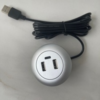 Surface intégrée USB + USB C chargeur meubles canapé prise bureau bureau multi fonctionnel caché câble de charge