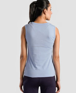 Débardeur court pour femme en coton 100% respirant et à séchage rapide, col rond, qualité supérieure, style streetwear, motif uni - Product Image 3