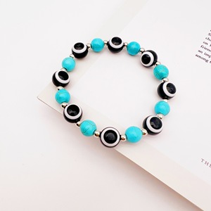 Turkish Evil Eye Beaded <b>Bracelet</b> White Turquoise Elastic Fashion Jewelry Gift <b>Bracelet</b> Style 1 2 3 4 Yiwu Origin - Product Image 2
