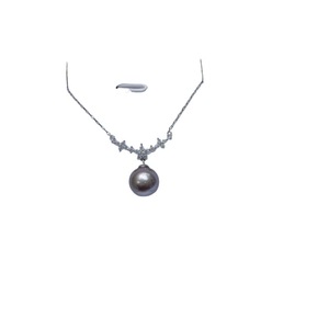 Colgante y Amuleto de Perla de Agua Dulce Natural de Zhuji de 10-11 mm, Casi Impecable, Color Morado con Elegante Plata Pura Colgante del Este - Product Image 5