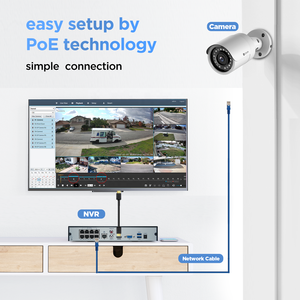 Système de caméra de sécurité IP PoE AI 4COVR 5MP 8 canaux, vision nocturne extérieure, faible coût, surveillance, application gratuite sans abonnement - Product Image 3