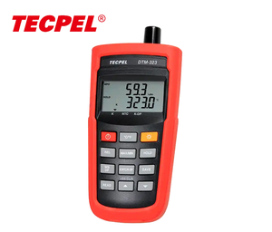 Thermomètre hygromètre portatif TECPEL DTM-323, point de rosée, température du bulbe sec/humide, affichage 5 chiffres, plage de température élevée -50~1000°C, précision 0,1% - Product Image 3