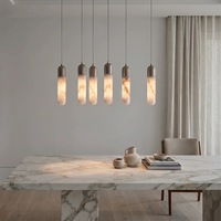 Luminaire suspendu en albâtre espagnol naturel, luminaire moderne pour salons, escaliers, bars, salles à manger et chambres