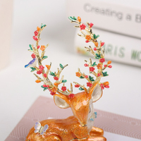 Boîte à Bijoux en Émail Peinte à la Main en Gros, Figurines Animaux Articulées, Boîte à Bijoux pour Filles, Décoration Maison, Cadeau