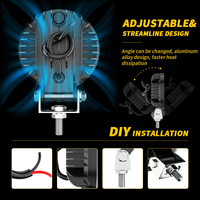 Projecteur de travail LED pour voiture DXZ H-37Y-19 4 pouces 19W - Rénovation/amélioration pour engins lourds et chariots élévateurs