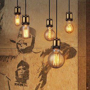 Di Qualità del Hight <span class=keywords><strong>vintage</strong></span> E26 E27 Lampadina A Vite di Alluminio della copertura con <span class=keywords><strong>portalampada</strong></span> in ceramica per Edison lampada a sospensione di base - Product Image 4