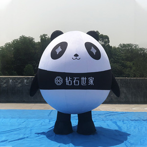 Muñeco Inflable Panda Air Dancer de 8-10 Pies, Impresión Digital, Impermeable, Modelo Publicitario de Dibujos Animados - Product Image 1