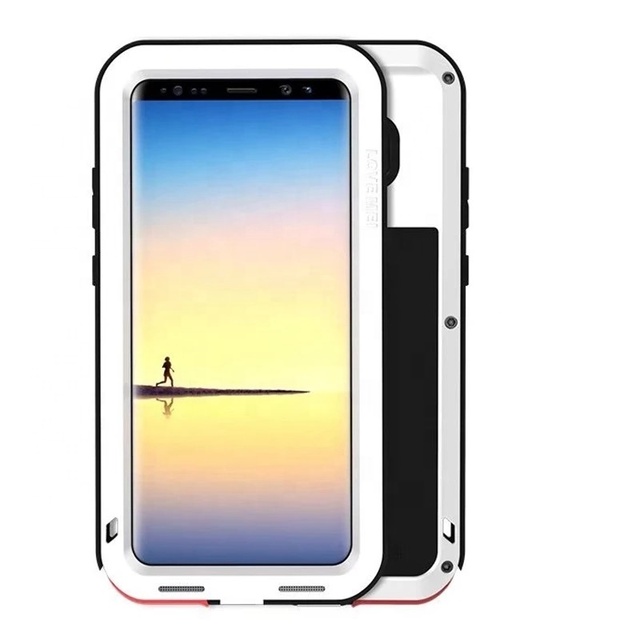 LoveMei Shockproof Aluminum Metal Waterproof Protective Phone Case for Samsung Galaxy S9 S8 Plus Note 8 Back Cover