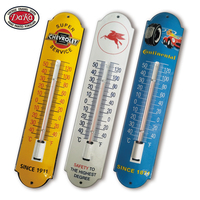 Vintage taman luar ruangan bensin Logo kuning layanan Super Chevrolet porselen baja Enamel termometer tanda