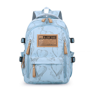 Baihuishi Student <b>Backpack</b> 15 Inches Large Capacity Multi Pocket For <b>School</b> Travel Unisex - Product Image 5