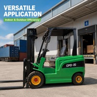 Chariot élévateur électrique de 2 tonnes pour le déplacement de palettes en entrepôt, la logistique intérieure, le chargement en usine et l'équipement de manutention industrielle