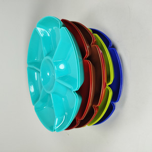 1 Khay Đựng Đồ Ăn Tròn Chia Ngăn Bằng Nhựa PP Thân Thiện Với Môi Trường, Dùng Cho Đồ Ăn Nhẹ, Món Khai Vị, Và Sốt - Product Image 3