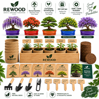 Kit Pohon Bonsai DIY Kerajinan Berkebun Dalam Ruangan untuk Kit Pemula Lengkap 22-Potong dengan 5 Varietas Benih Bonsai Jepang