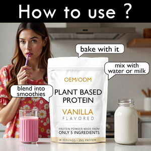 Proteine vegane di piselli in polvere proteine vegetali organiche a basso contenuto di carboidrati senza latticini 18 porzioni di vaniglia sapore senza zuccheri aggiunti per la dieta cheto - Product Image 3