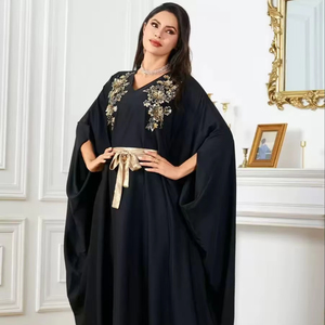 Trung Đông Chéo Biên Giới Thời Trang Lỏng Dubai Womens <span class=keywords><strong>Dolman</strong></span> Tay Áo Hồi Giáo Áo Cộng Với Kích Thước Ăn Mặc - Product Image 1