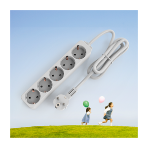 Regleta de Enchufes de 5 Vías con Certificación GS CE RoHS Estándar Europeo, Cable de 3x1.5mm2, 1.4 Metros para Hogar, Oficina y Escritorio - Product Image 3