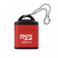 Lector de Tarjetas Mini USB 2.0 de Alta Velocidad, Adaptador OTG para Tarjetas de Memoria TF/SD con Llavero, Apto para Computadora, Laptop, Teléfono, Cámara