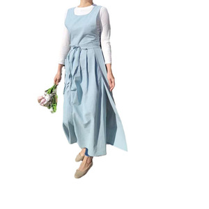 <span class=keywords><strong>Robe</strong></span> florale coréenne à col rond et fente, motif Nail Art au lait de thé, grand débardeur imprimé - Product Image 5