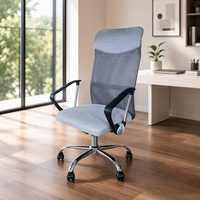 Chaise de bureau ergonomique à dossier haut avec accoudoirs, réglable en hauteur, pour salle de réunion