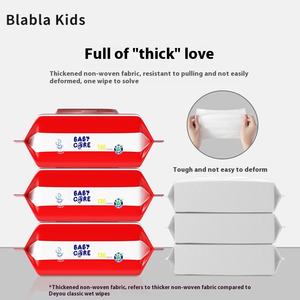Lingettes pour bébé non tissées épaisses personnalisées en gros d'usine, 99,9 % à base d'eau, pour la maison, soins pour bébés, conception main-bouche, nouveau-nés, marque privée - Product Image 3