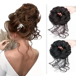 Rommelige Haarknot Synthetische Krullende Donut Chignon Extensions Chignon Haarstukjes Voor Vrouwen Haaraccessoires