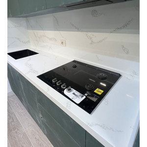 Materiale per Superfici Solide in Acrilico Modificato Puro <span class=keywords><strong>con</strong></span> Motivo Marmo Bianco Marca Koris per Paraschizzi e Piani di Lavoro da Cucina - Product Image 2