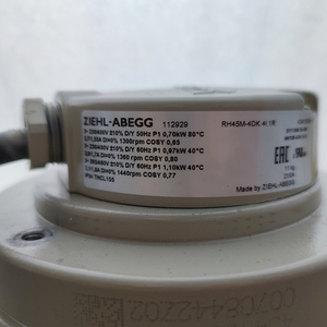 ZIEHL-ABEGG 400V AC 690W 450mm 1.3A Inverter Cabinet Centrifugal Cooling Fans for ventilation of electrical <b>control</b> cabinets - Product Image 4