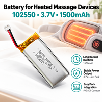 Batterie de massage chauffante pour le cou et la taille, cellule polymère au lithium 102550 3.7V 1500mAh, décharge 2C avec connecteur PCM