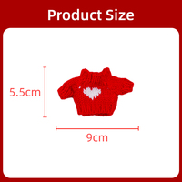 Nouvel ensemble de vêtements pour poupées miniatures de 13-17 cm - Collection Automne/Hiver - Pull en fausse fourrure tricoté - Vêtements de poupée unisexes en tissu polyester tendance