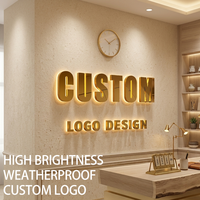 Letreros LED con Logotipo Personalizado, Letrero con Letras 3D, Adecuado para Paredes de Marcas Corporativas y Señalización Comercial