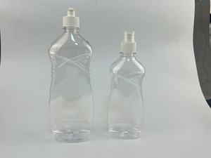 500ml rõ ràng nhựa <span class=keywords><strong>PET</strong></span> chất lỏng rửa chén chất tẩy rửa chai hình tròn nắp vặn cho đồ nấu nướng màn hình in ấn xử lý bề mặt - Product Image 3