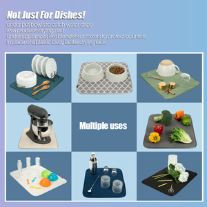 Mikro faser Geschirr trocknungs matte Absorbent <span class=keywords><strong>Dish</strong></span> Drainer Küchen theke Großes Geschirr trocknungs pad für Arbeits platten - Product Image 4