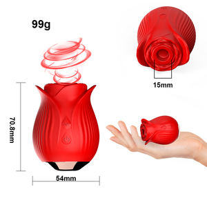 Vibrador en Forma de Rosa, Juguetes Sexuales para Mujer, Estimulador de Clítoris, Juguetes Eróticos para Adultos, Masturbadores, Productos Sexuales - Product Image 2
