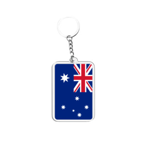 Llaveros y Colgantes Ligeros de Acrílico con Impresión UV, con Banderas de Australia y Diseños de Varios Países - Regalos de Recuerdo para Fans - Product Image 1