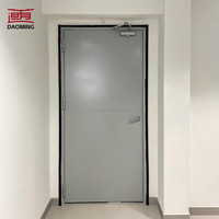 Porte d'entrée moderne en acier ignifugée sur mesure pour évacuation d'urgence hospitalière, homologuée WH, portes coupe-feu, prévention des incendies