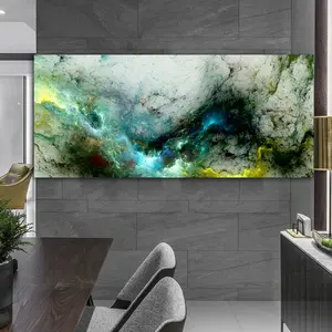 Blaue graue Wolke abstrakte Ölgemälde denken Indepie Wandbild für Wohnzimmer Leinwand moderne Kunst Poster und Druck