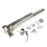 Serrure de porte coupe-feu en acier inoxydable 304 pour évacuation d'urgence, dispositif de sortie à barre tactile pour porte de sécurité