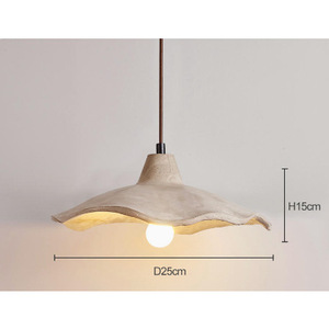 Lámpara Colgante LED de Microcemento Color Crema Estilo Wabi-Sabi, Luz Blanca Cálida, Altura Ajustable, Regulable, Garantía de 3 Años - Product Image 6